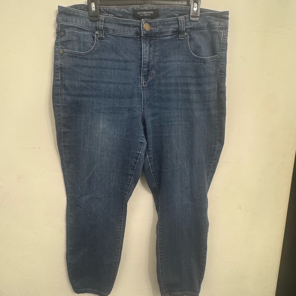 Liverpool Blue Ankle Cropped Jeans